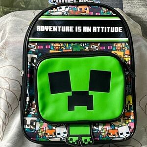 NWT! Mini Backpack Minecraft Creeper Face 2023